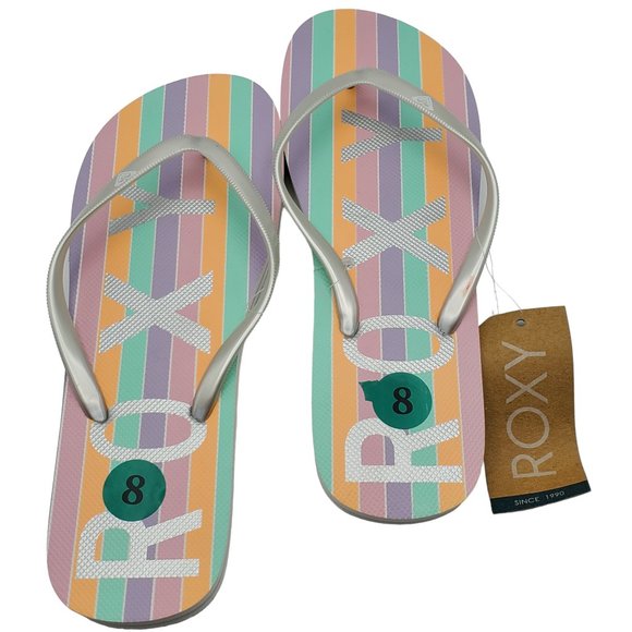 Female Roxy Sandals Roxy | Shoes | Roxy Flip Flop Sandals Womens Size 8 Starfish V Pastel ...